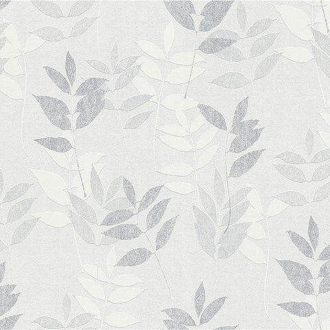 2979-37261-4 Napali Light Grey Leaf Wallpaper