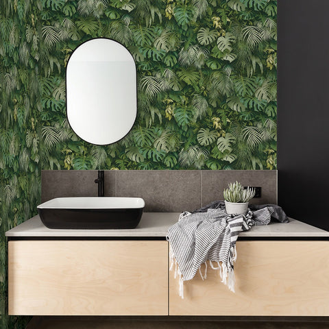 2979-37280-2 Luana Green Tropical Forest Wallpaper
