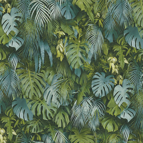 2979-37280-3 Luana Blue Tropical Forest Wallpaper