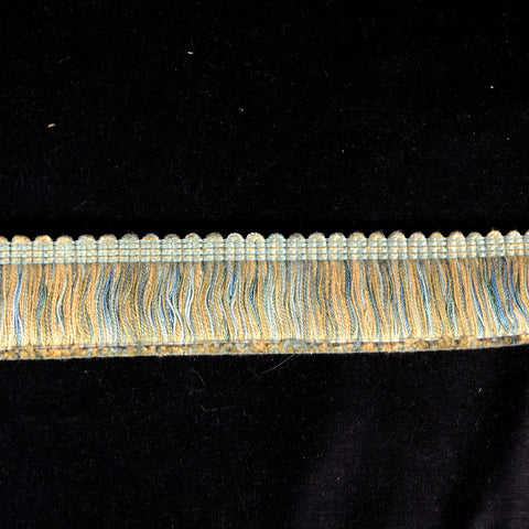ES500 161 Aqua Blue Gold Brush Fabric