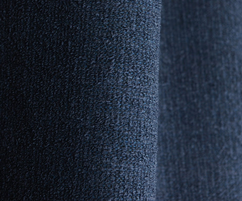 Navy Indigo Blue Frieze Upholstery Fabric