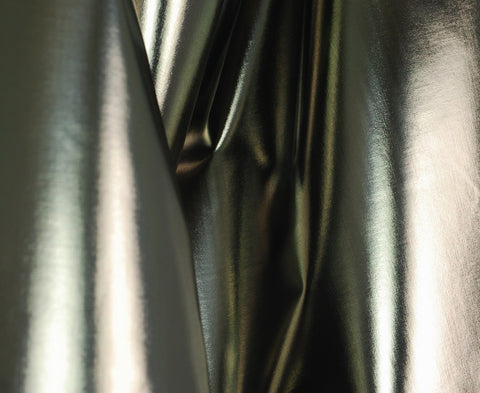 Klaus Super Stretch Dark Silver Metallic Vinyl Fabric