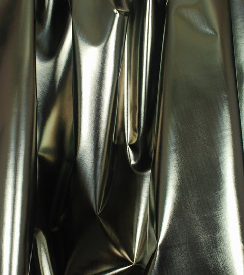 Klaus Super Stretch Dark Silver Metallic Vinyl Fabric