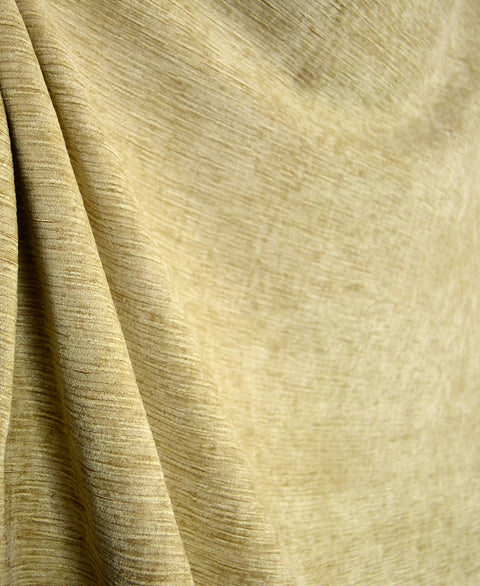Textured Chenille Upholstery Fabric Cream Gold