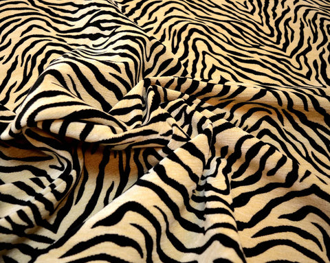 Black Cream Tiger Upholstery Fabric Chenille 1710 Shadow