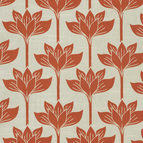 Long Stem Lotus 180242 Coral Novogratz Fabric