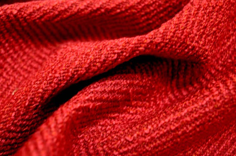 Jumper Raja Red Herringbone Fabric