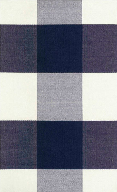 Checkmate Navy Cream Sheldon & Barnett Fabric