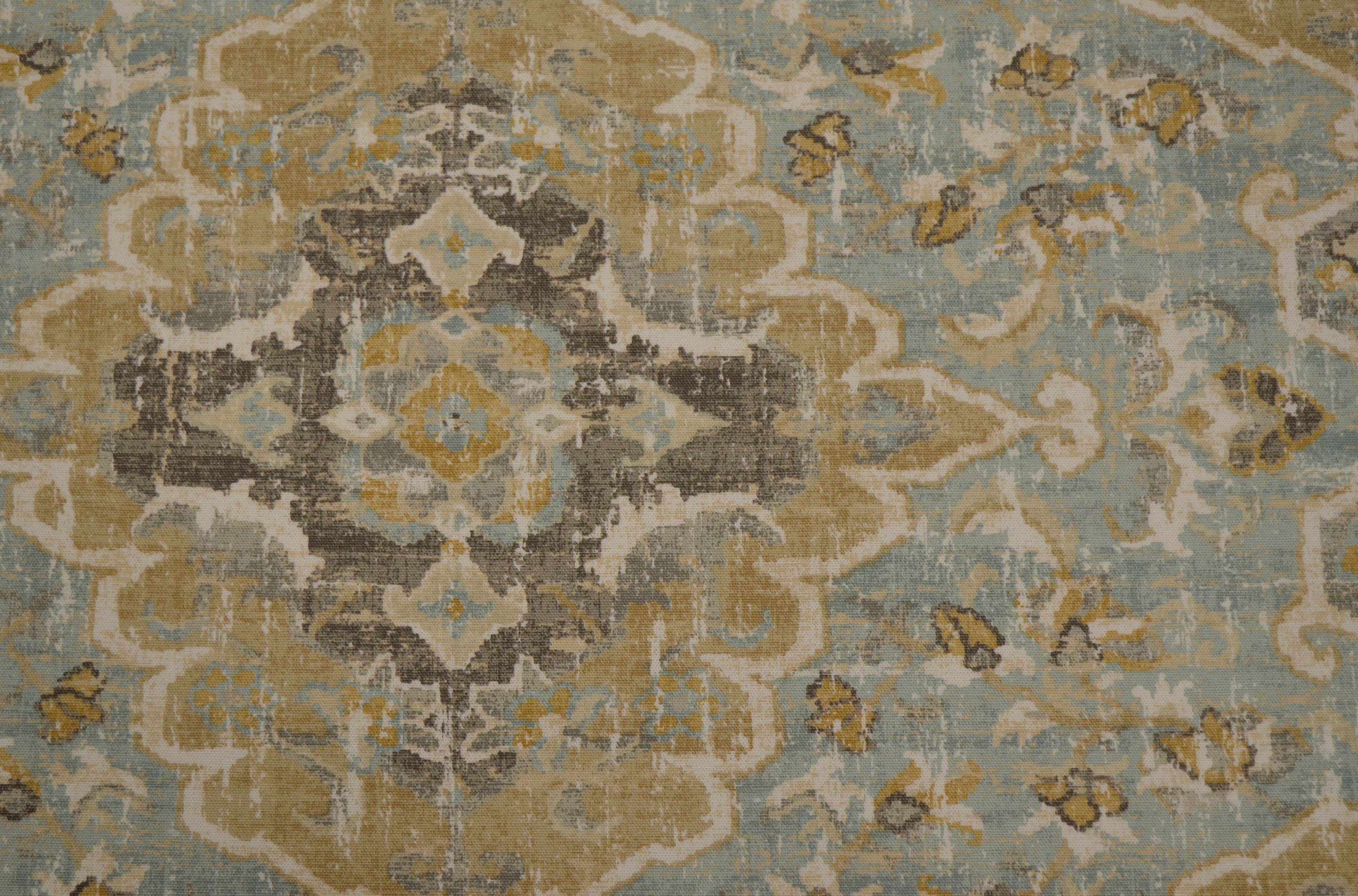 Sabra Spa Light Blue Geometric Damask Print Covington Fabric