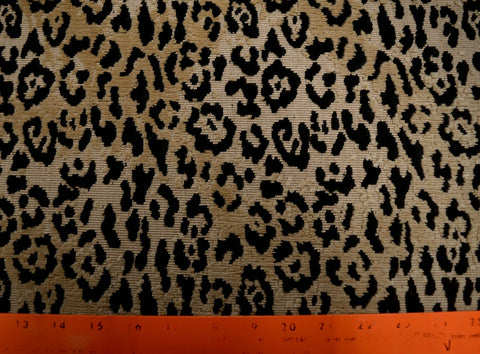 Wild Thing Coin Leopard Spot Cut Velvet Abbey Shea Fabric