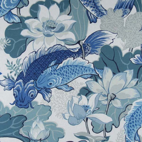 Lotus Pond Nile Blue P Kaufmann Fabric