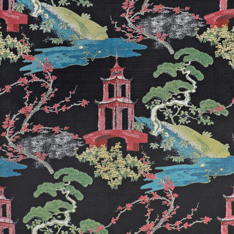 Zen Black Regal Fabric