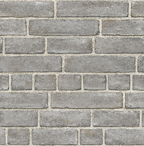 2540-24050 Facade Grey Brick Wallpaper