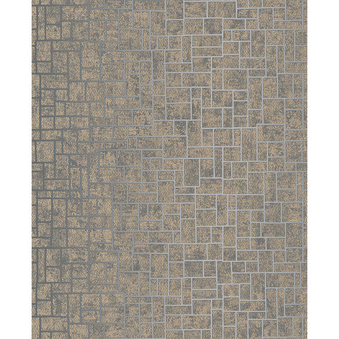 Evolve Etude Charcoal Geometric Wallpaper