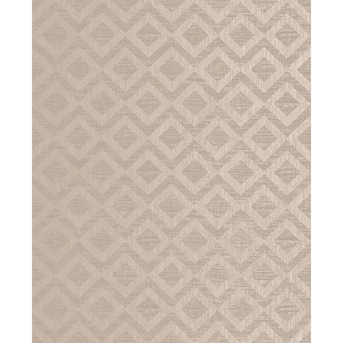 Evolve Cadenza Brown Geometric Wallpaper