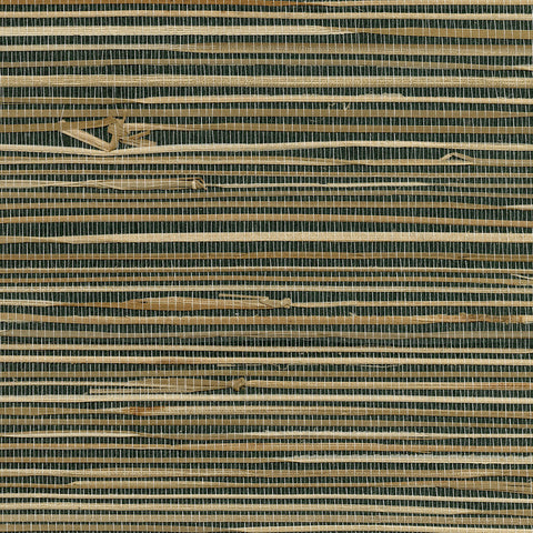 2732-89475 Anhui Black Grasscloth Wallpaper