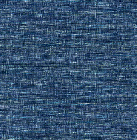 2744-24120 Exhale Denim Faux Grasscloth Wallpaper