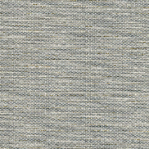 2758-8016 Bay Ridge Grey Faux Grasscloth Wallpaper