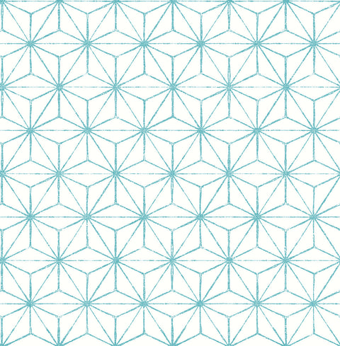 2764-24311 Orion Turquoise Geometric Wallpaper