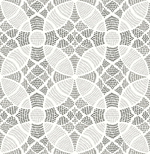 2764-24336 Zazen Grey Geometric Wallpaper