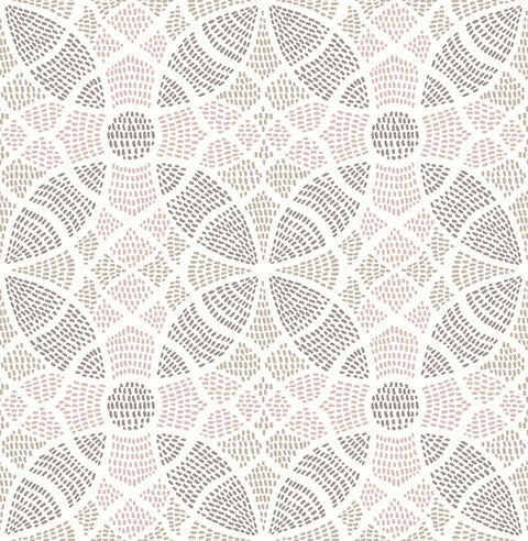 2764-24337 Zazen Rose Geometric Wallpaper