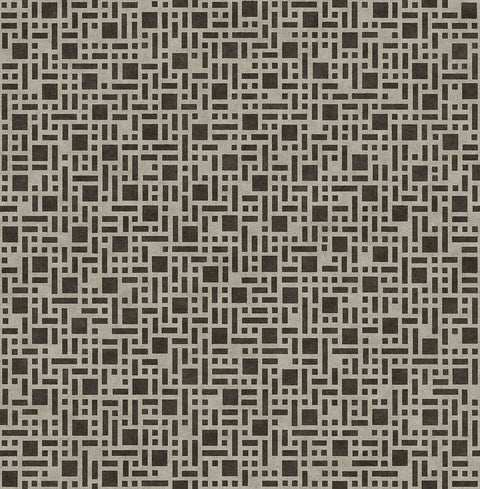 2764-24340 Bento Brown Geometric Wallpaper