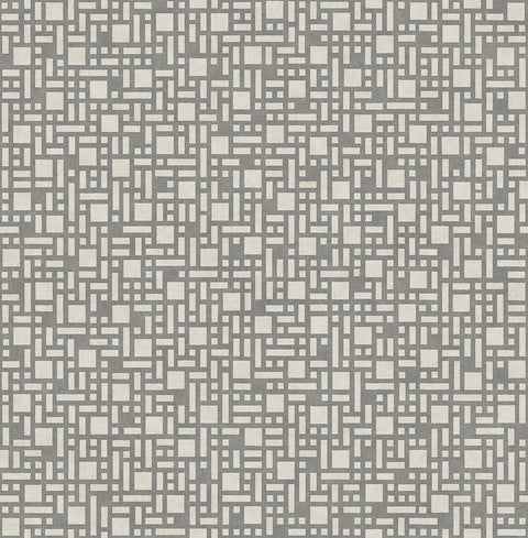 2764-24341 Bento Grey Geometric Wallpaper