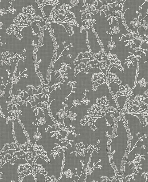2764-24351 Bonsai Grey Tree Wallpaper