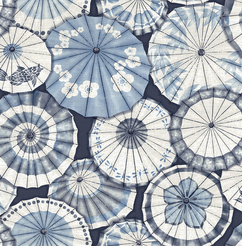 2764-24361 Mikado Blue Parasol Wallpaper