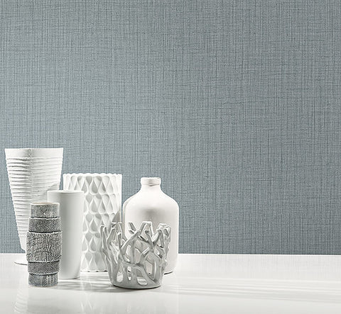 Oriel Slate Fine Linen Wallpaper