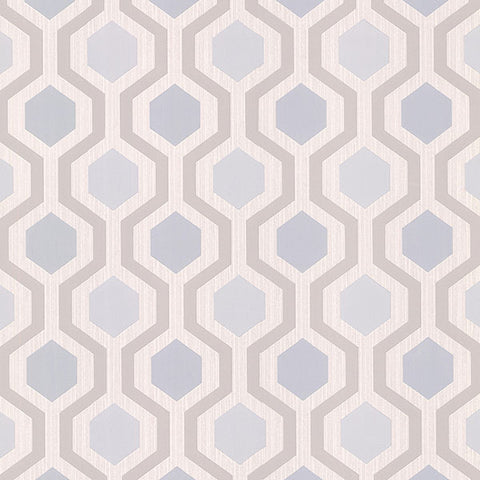 Kelso Light Blue Geometric Wallpaper