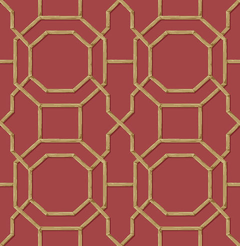 2766-21739 Rumi Red Trellis Wallpaper