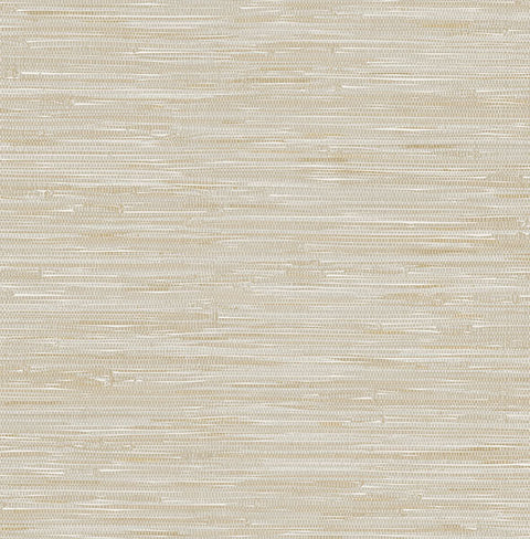 2766-22269 Poa Taupe Faux Grasscloth Wallpaper