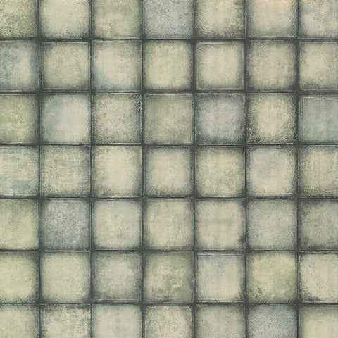 2766-24081 Soucy Teal Tiles Wallpaper