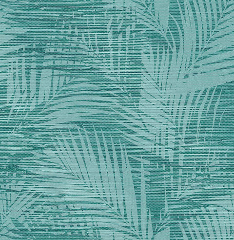 2766-24400 Motmot Turquoise Palm Wallpaper