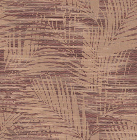 2766-24403 Motmot Burgundy Palm Wallpaper