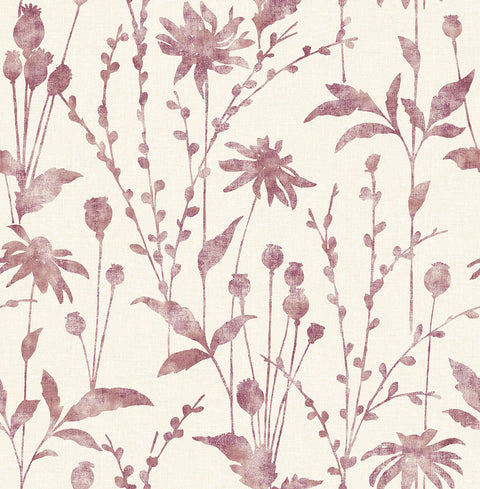 2766-24613 Aerides Magenta Meadow Wallpaper