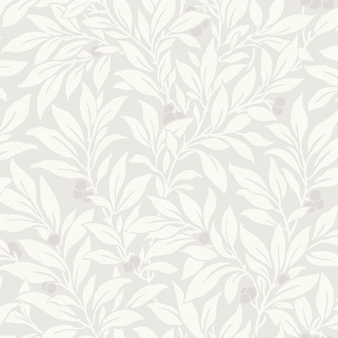 2766-42025 Fasciata Silver Mulberry Leaf Wallpaper