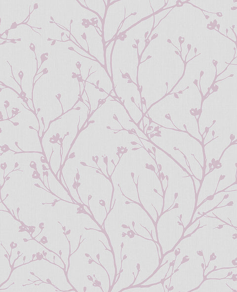 2766-42035 Orchis Lavender Flower Branches Wallpaper
