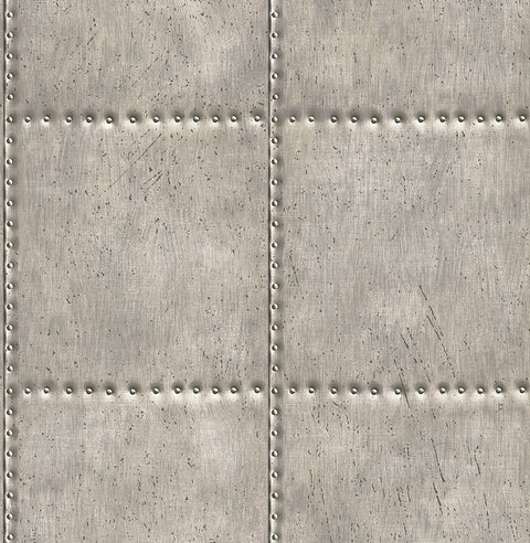 2767-22343 Indium Silver Sheet Metal Wallpaper