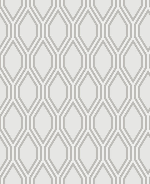 Honeycomb Grey Geometric Wallpaper
