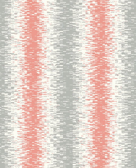 Quake Coral Abstract Stripe Wallpaper