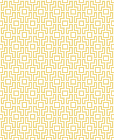 Boxwood Yellow Geometric Wallpaper