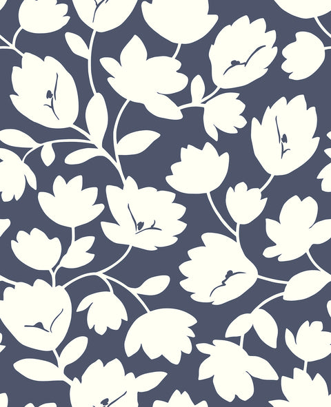 Matilda Navy Floral Wallpaper