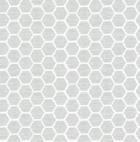 Aura Grey Honeycomb Wallpaper