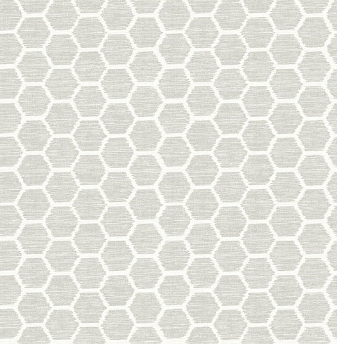 Aura Platinum Honeycomb Wallpaper