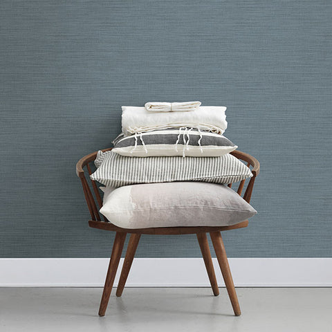 2813-AR-40104 Colicchio Blue Linen Texture Wallpaper