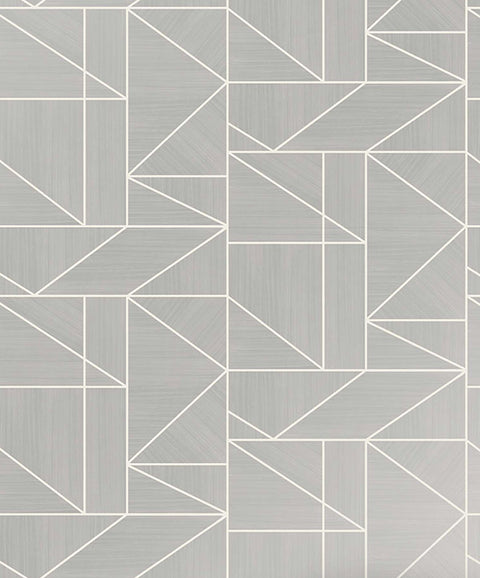 2813-M1381 Ina Silver Geometric Wallpaper