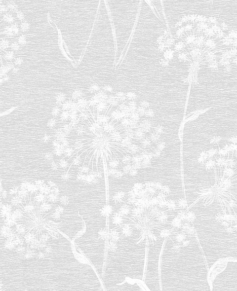 2814-24575 Garvey Light Grey Dandelion Wallpaper