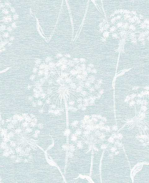 2814-24576 Garvey Light Blue Dandelion Wallpaper
